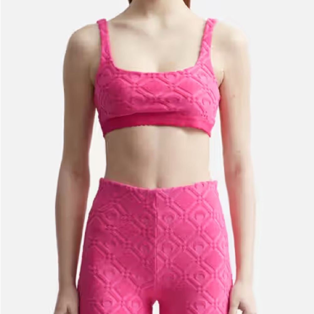 Marine Serre Moon Sponge Jacquard Bra